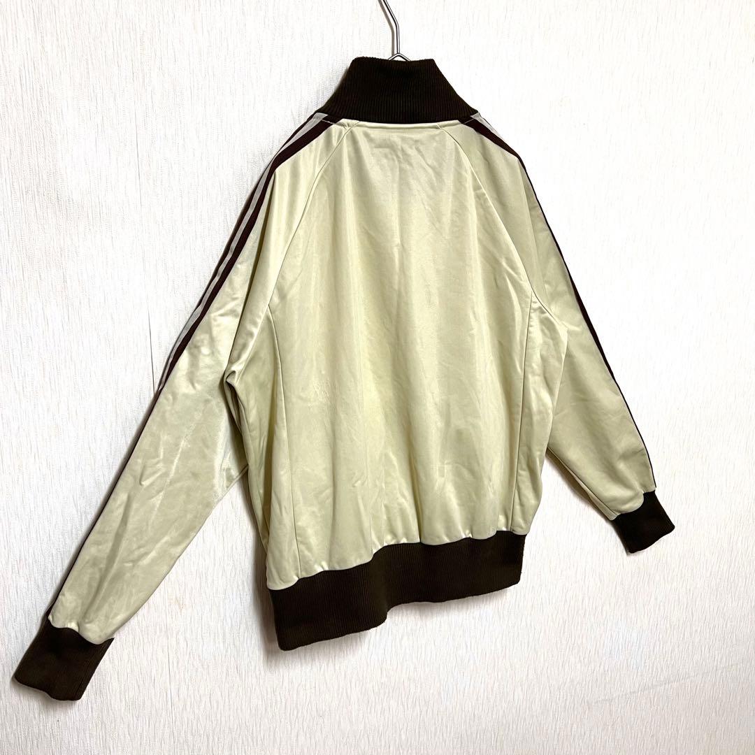 【レアカラー‼️】adidasトラックジャケット ベージュブラウン L 短丈 古着