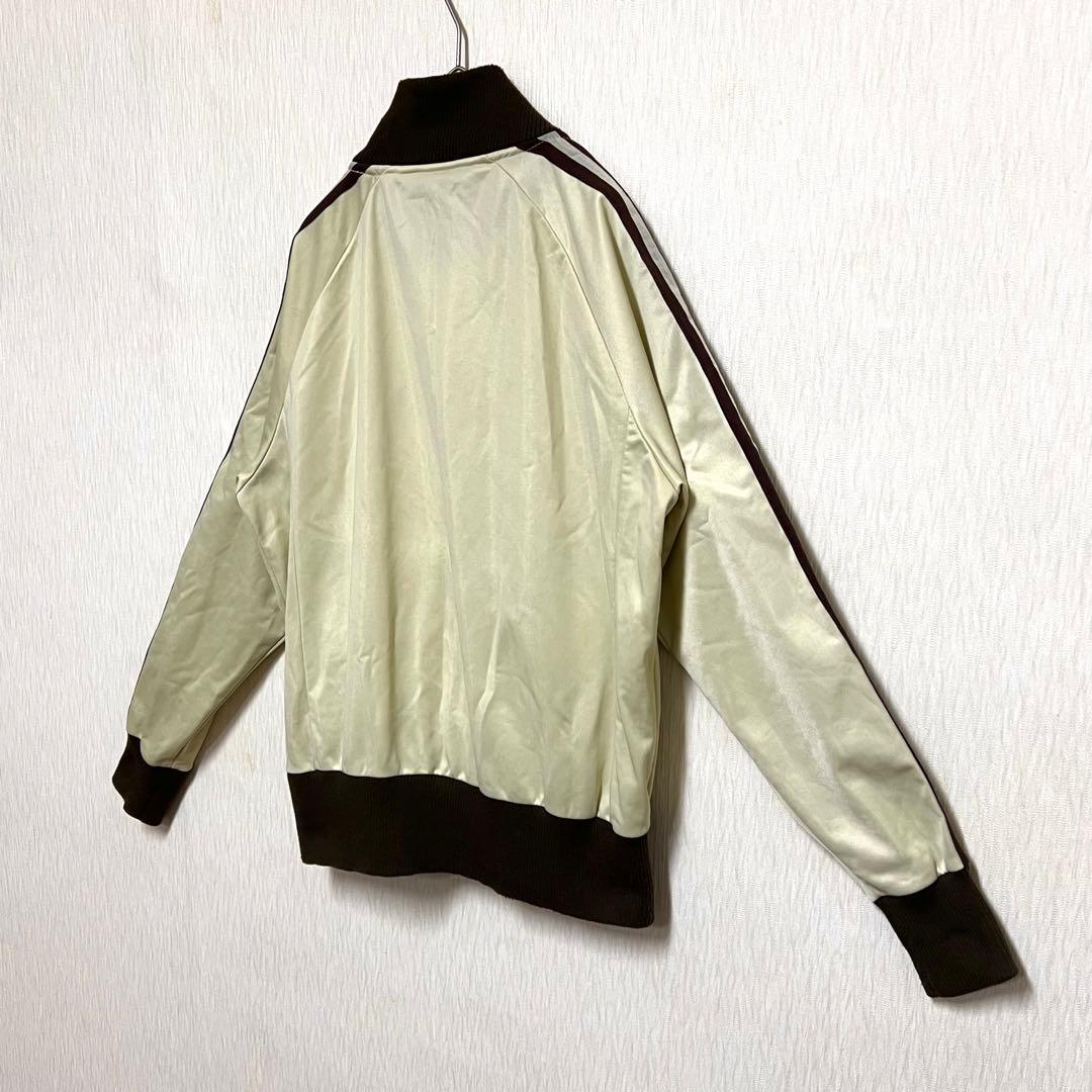 【レアカラー‼️】adidasトラックジャケット ベージュブラウン L 短丈 古着