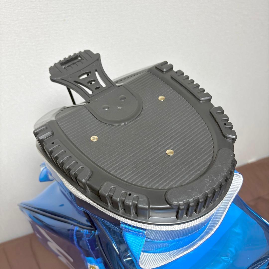 【新品未使用】ムータマリン★数量限定★スタンド式キャディバッグ★クリアブルー★