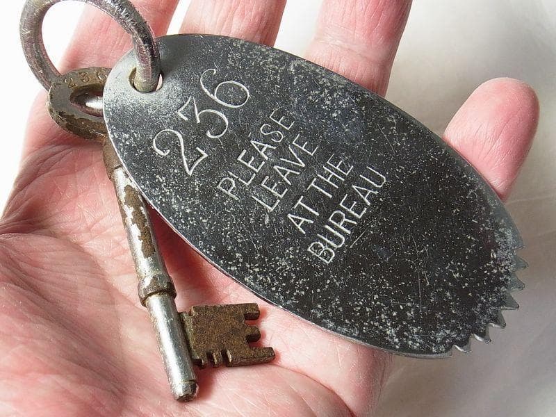 イギリス ロンドン ヴィンテージ 2D STAMPホテル ルームキー タグ付き