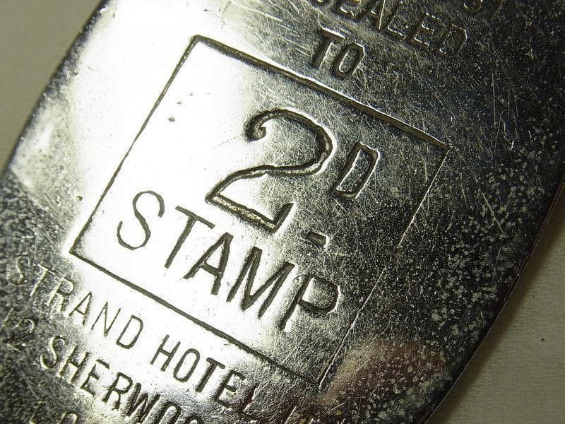 イギリス ロンドン ヴィンテージ 2D STAMPホテル ルームキー タグ付き