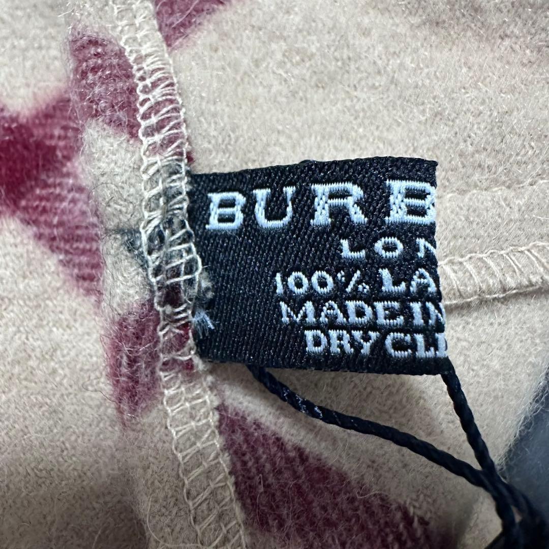 専用‼️バーバリーロンドン　新品タグ難あり　ノバチェックポンチョ　フリンジ　ウール