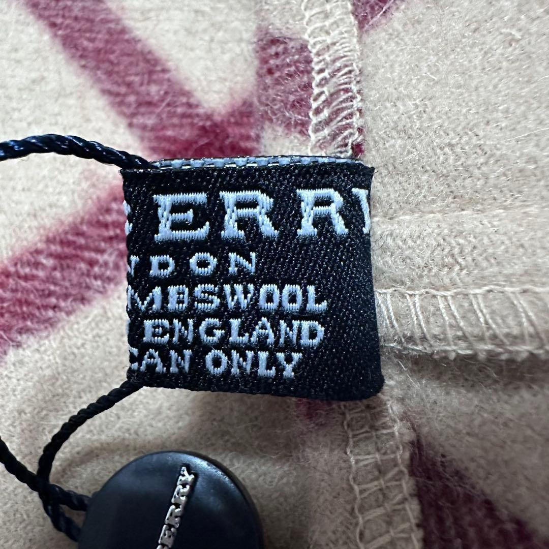 専用‼️バーバリーロンドン　新品タグ難あり　ノバチェックポンチョ　フリンジ　ウール