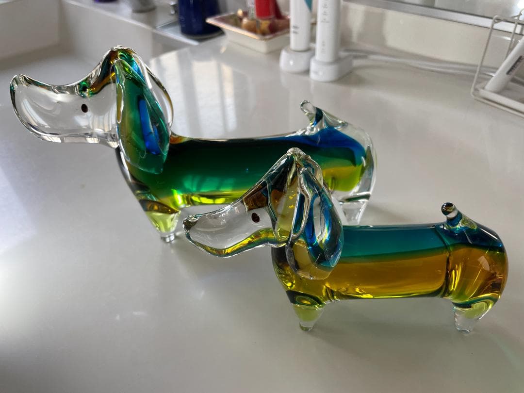 【中古・美品】ダックスフンドの置物