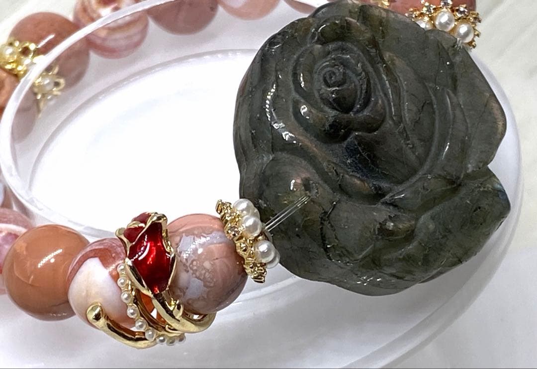 ♡お取り置き♡ ピンクシラー　ラブラドライトバラ　モリオンバラ　ゴールデンバラ