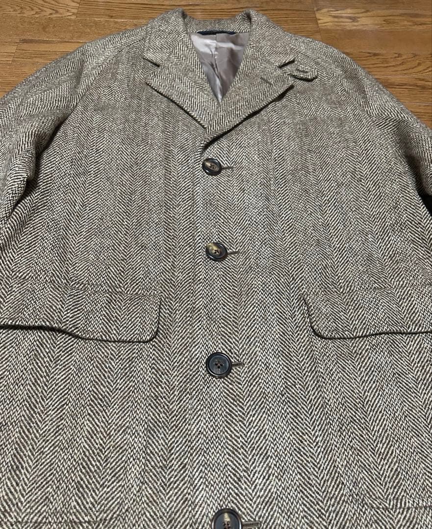 ラルフローレン　ツイードコート　一枚袖　茶