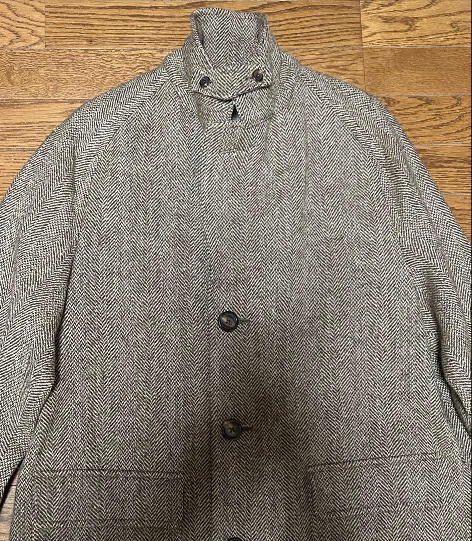 ラルフローレン　ツイードコート　一枚袖　茶