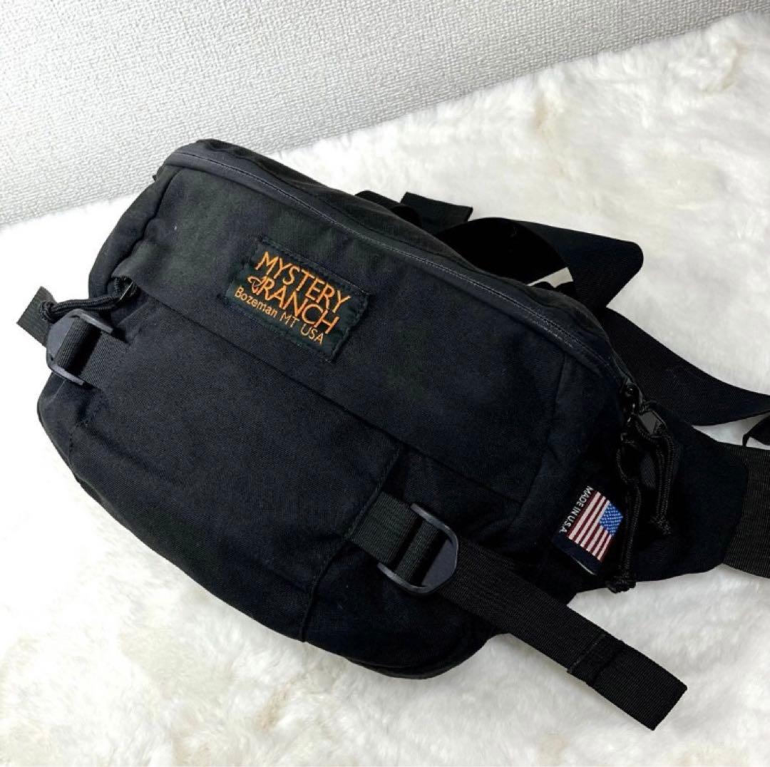 廃盤品 ミステリーランチ ヒップモンキー 米国製 黒 ボディバッグ
