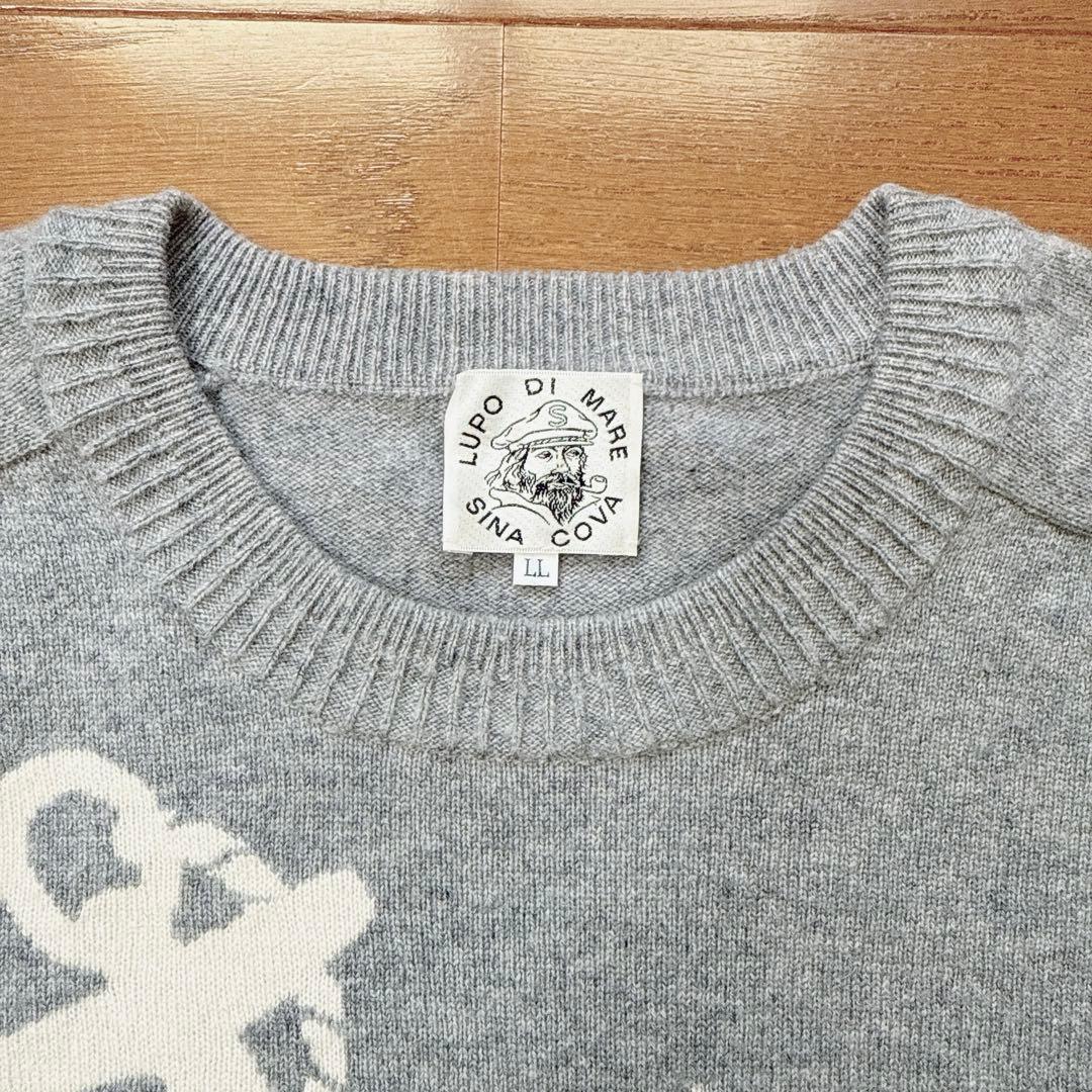 SINA COVA シナコバ メンズ カシミヤ100% セーター グレー LL