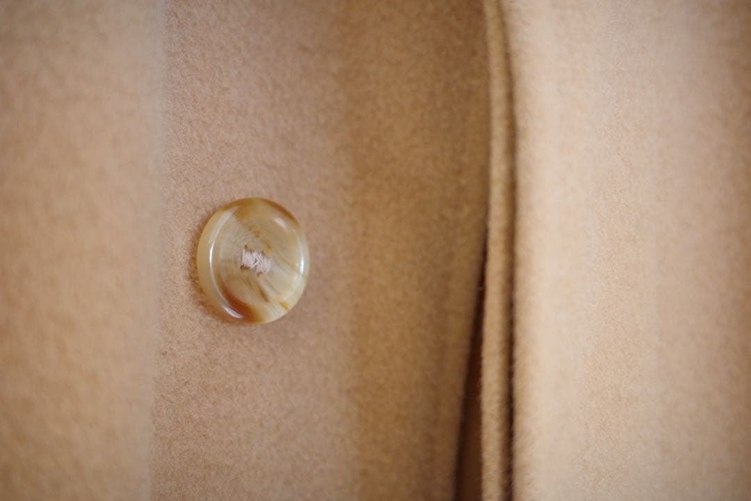 【希少】1980' Burberry サドルショルダーウールカシミアコート