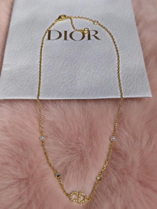 美品✨Dior ゴールド ネックレス ロゴモチーフ