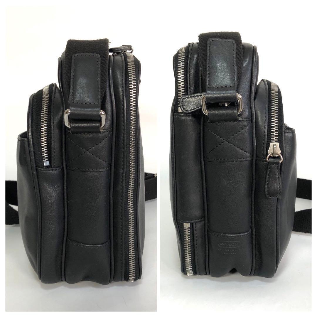 コーチ ショルダーバッグ サコッシュ 5434 グラブタンレザー ブラック