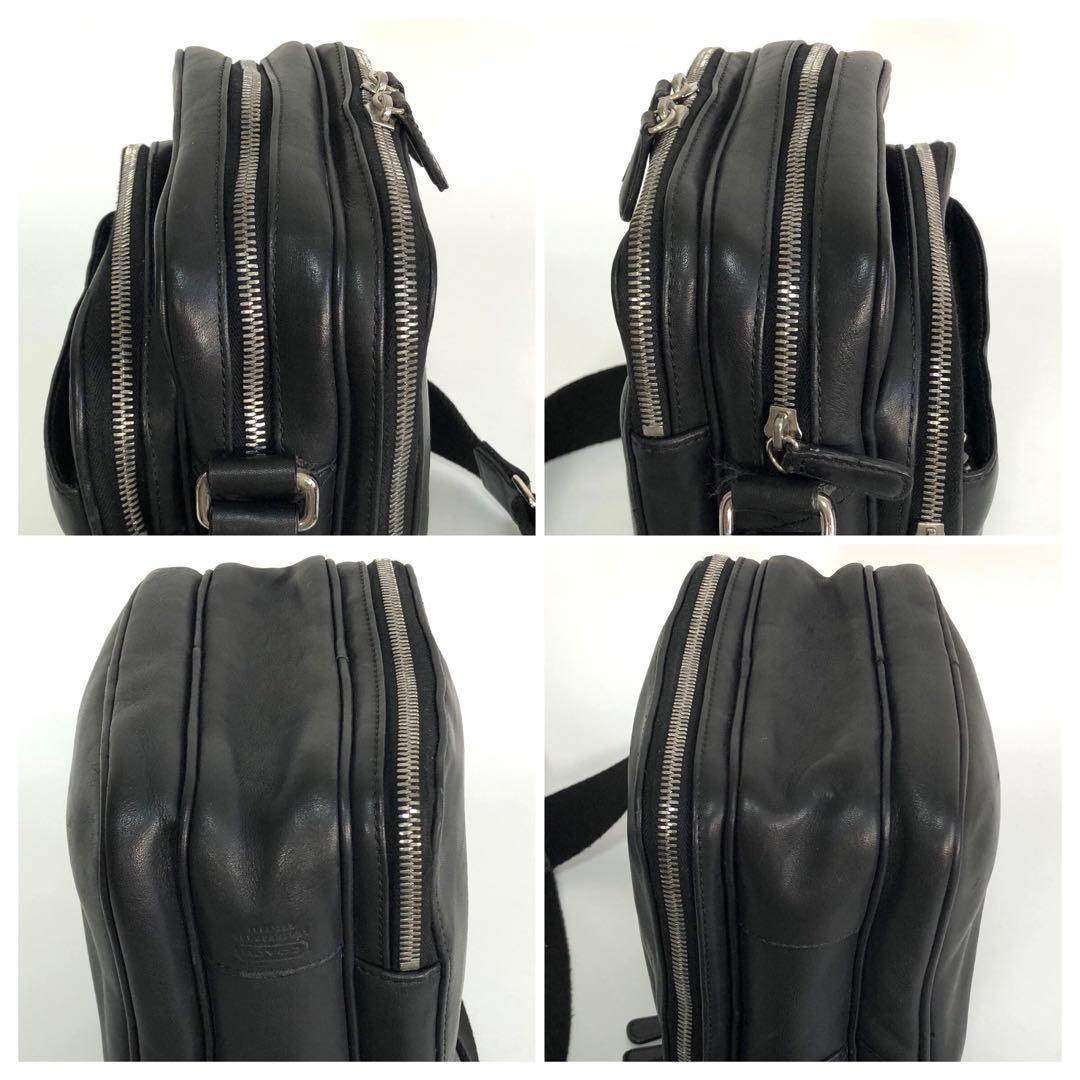 コーチ ショルダーバッグ サコッシュ 5434 グラブタンレザー ブラック