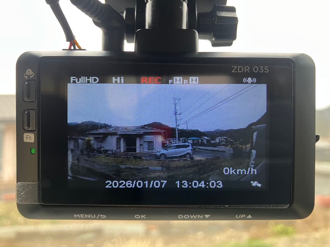 コムテック ZDR-035 前後2カメラ ドライブレコーダー 作動OK！