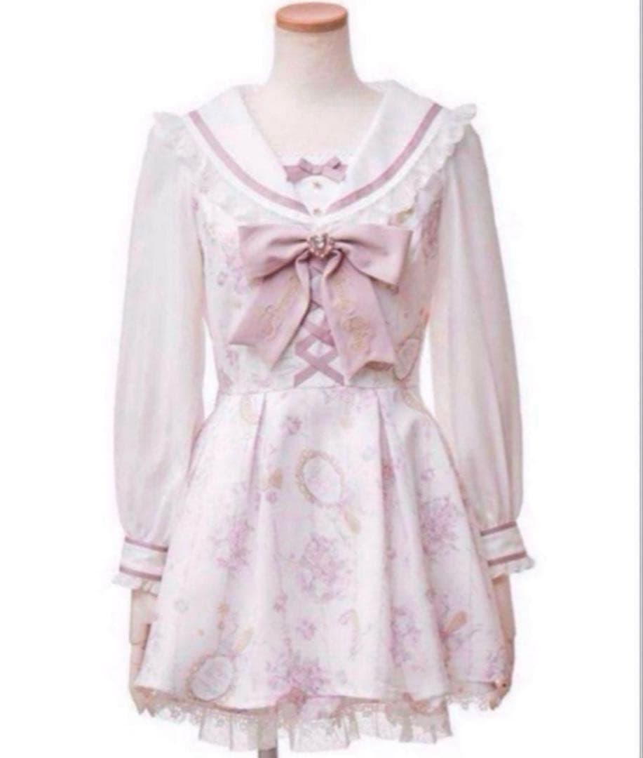 LIZLISA リズリサ ジュエリー柄セットアップ ホワイト