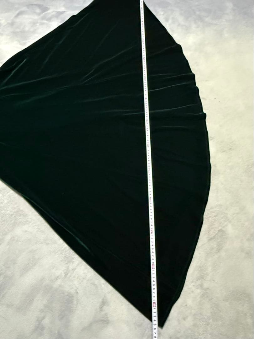 u'ino! ハワイ　ベロア　ドレス　グリーン　S フラダンス　衣装