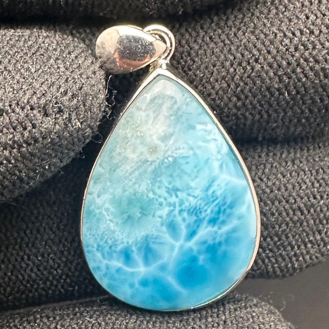 ラリマー高発色【高品質】S925ペンダントトップ天然石癒し平和愛情