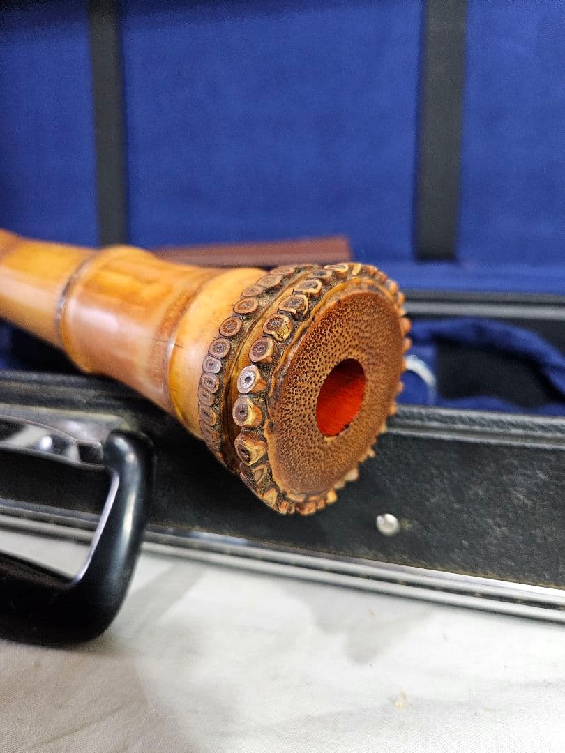 尺八 在銘 銀継 約54㎝ 和楽器 ハードケース付き ジャパンヴィンテージ