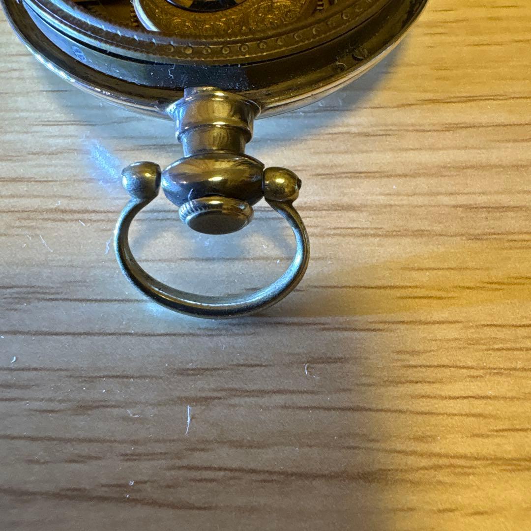 ビンテージ品　中国産　懐中時計　銀製　自動巻　多少稼働