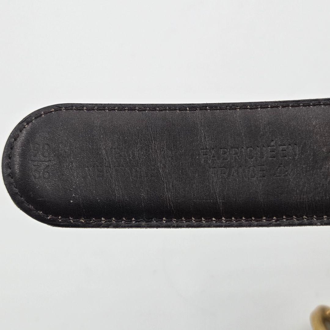 CHANEL シャネル　リバーシブル　ベルト　黒×茶色　レザー　90/36