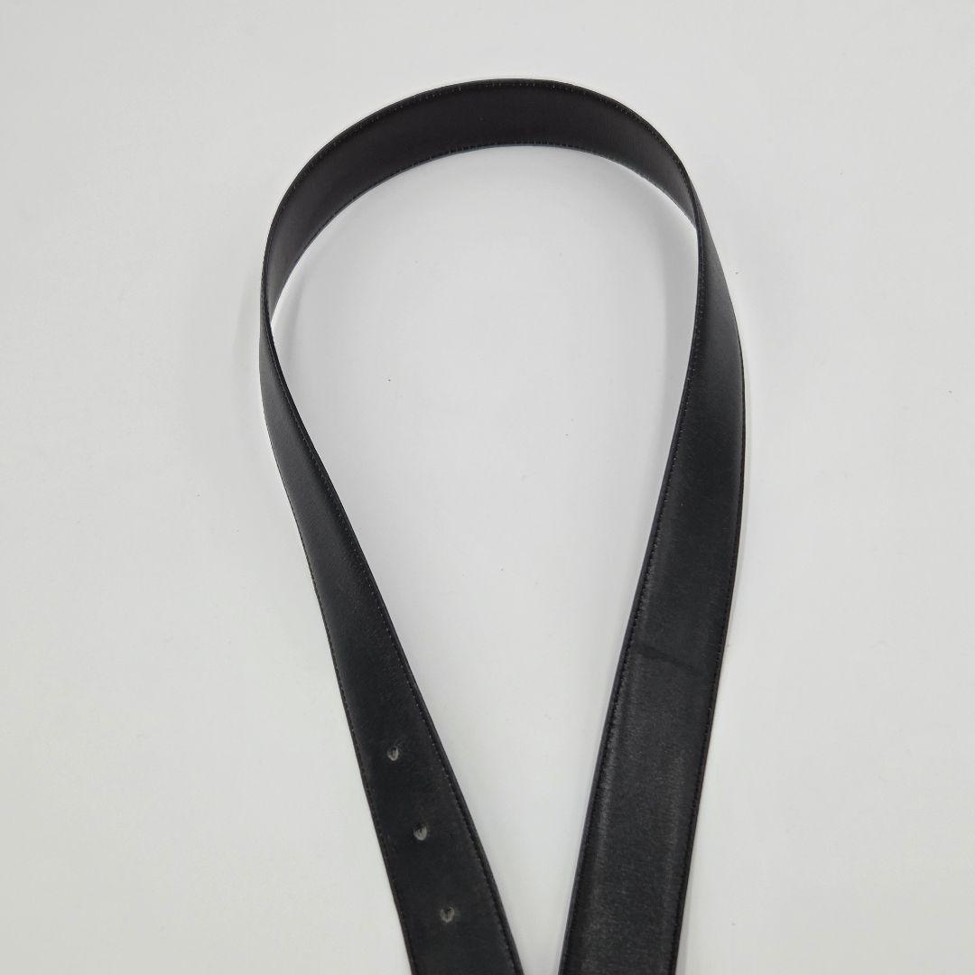 CHANEL シャネル　リバーシブル　ベルト　黒×茶色　レザー　90/36