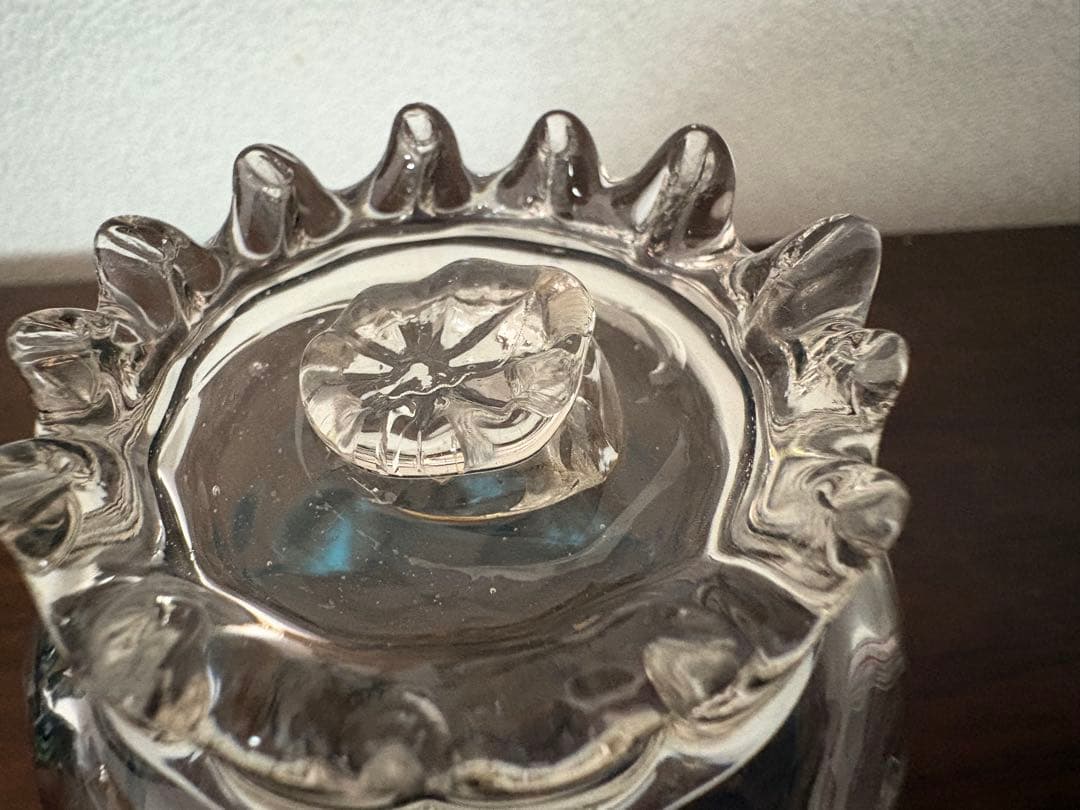 花瓶　花器　小物入れ　ウランガラス　明治大正期　当時物　和ガラス　ゆらゆら