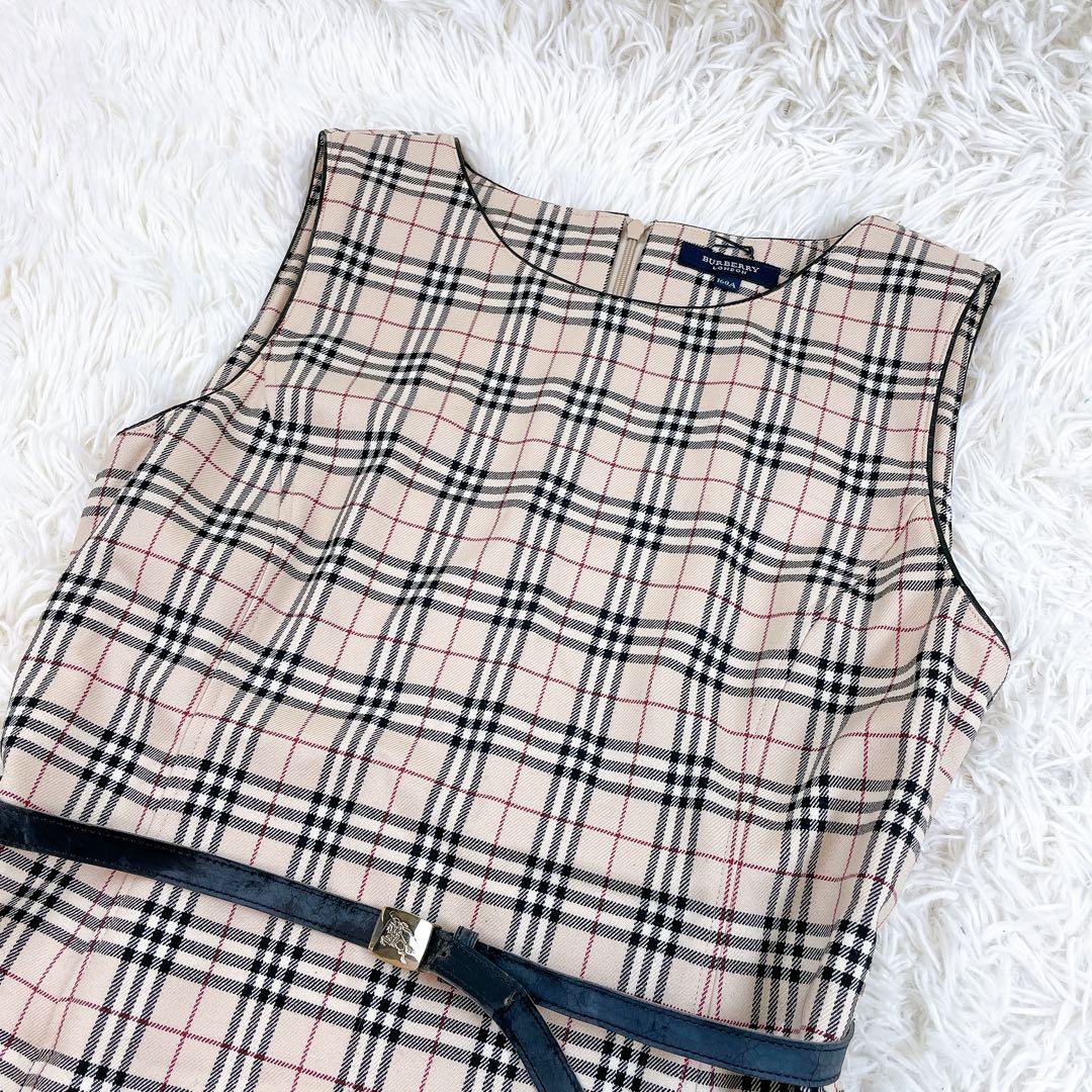 BURBERRY ノースリーブ　ワンピース ノバチェック 160A ベルト