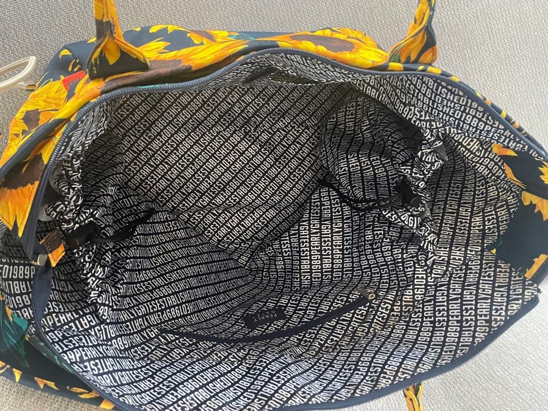 極美品【パーリーゲイツPEARLY GATES】ひまわり ロッカーバッグnavy