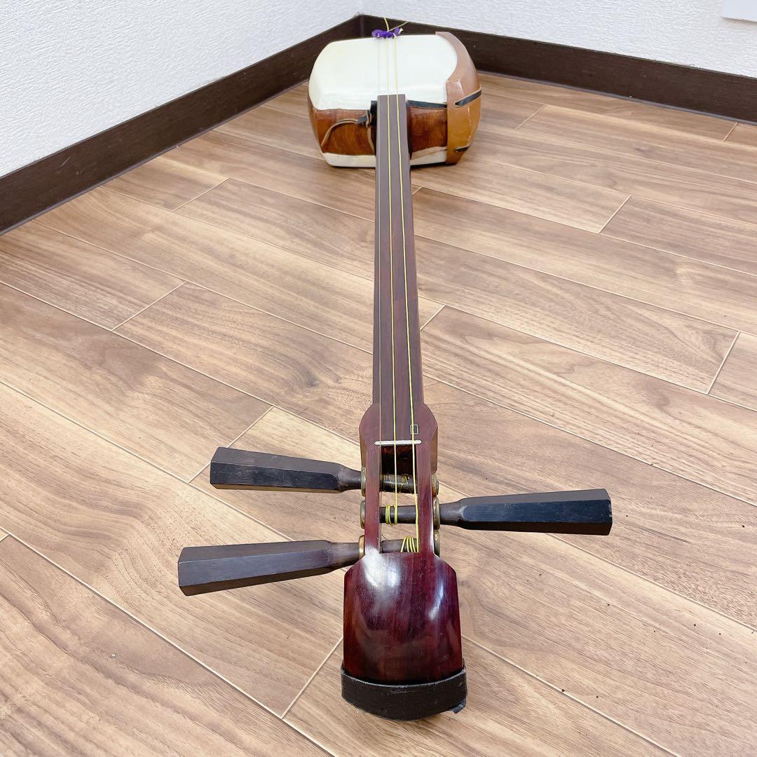 津軽三味線 一本溝 丸打胴 紅木 犬皮 東さわり 和楽器 - メルカリ