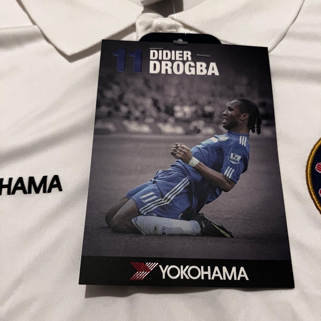ディディエ・ドログバ 直筆 サイン入り チェルシーユニフォーム ポロシャツ