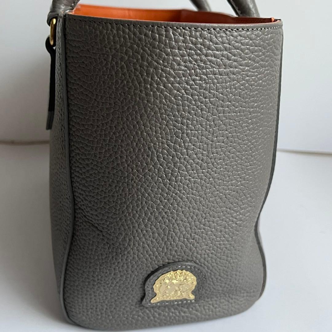 ✨未使用保管品✨　ADMJ 　ハンドバッグ　レザー　グレー　エンブレム