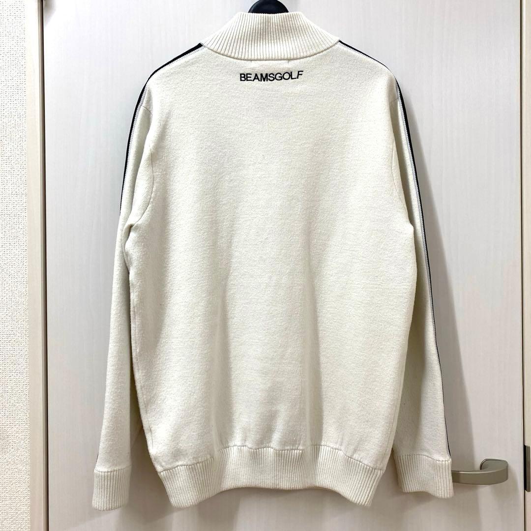 BEAMS GOLF ハーフジップニット オフホワイト