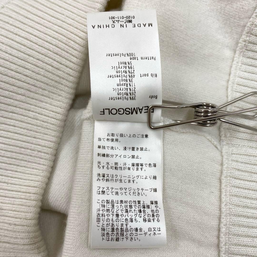 BEAMS GOLF ハーフジップニット オフホワイト