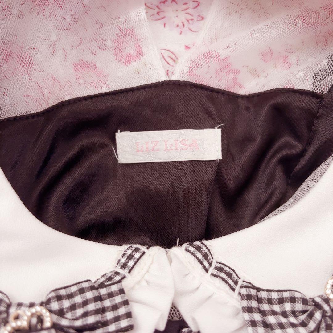 LIZLISA creamy berry柄 ワンピース ブラック リズリサ M