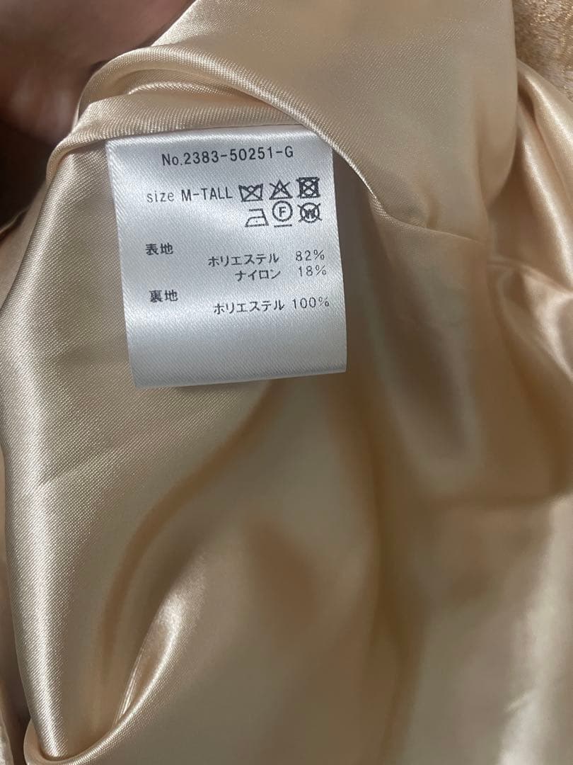 【オケージョン】Dou Dou web限定ジャガードドレス　ベージュ