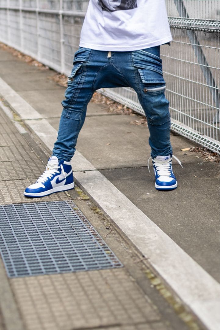 A.F ARTEFACT インディゴデニムカーゴサルエルスキニー ❗️2回着用美