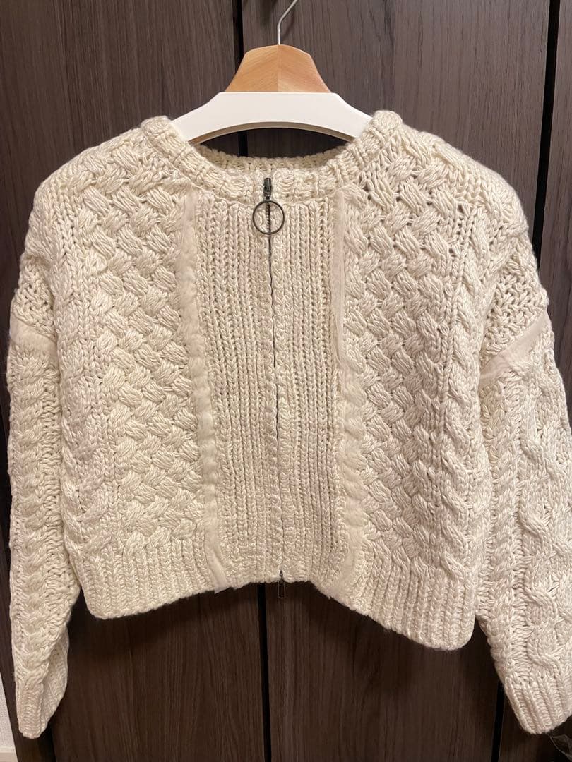 トップス Eaphi CABLE ZIP CARDIGAN