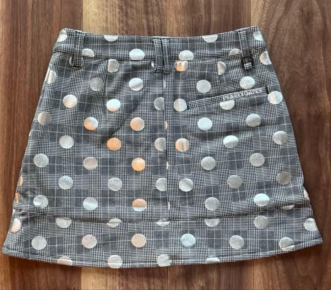 新品】PEARLY GATES パーリーゲイツ　ゴルフ　チェック柄ドットスカート