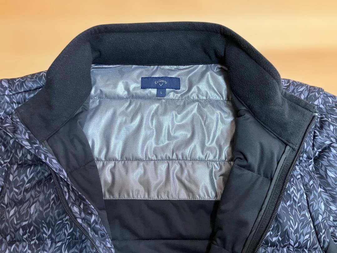 キャロウェイ フェザープリントスターストレッチ2WAYブルゾン サイズL