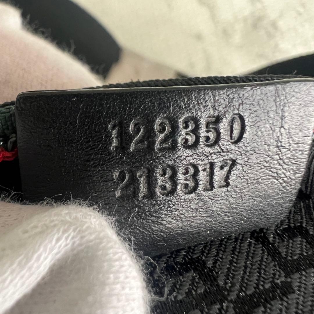 極美品✨グッチ ボディバッグ キャンバス シェリーライン ブラック Y2K