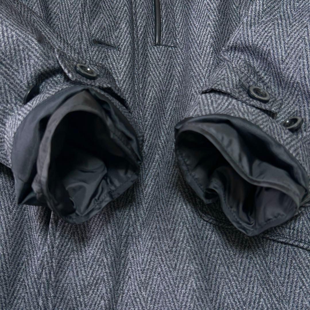 極美品ジョセフアブード ADSダウンライナー ヘリンボーン ステンカラーコートM