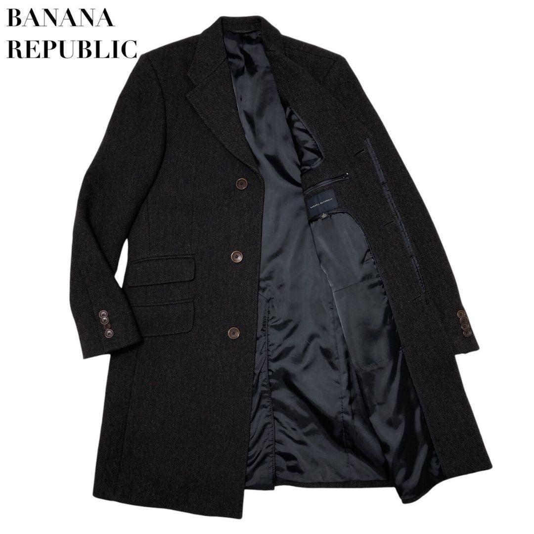 【美品】バナナリパブリック ステンカラーコート チェスターコート M相当 グレー