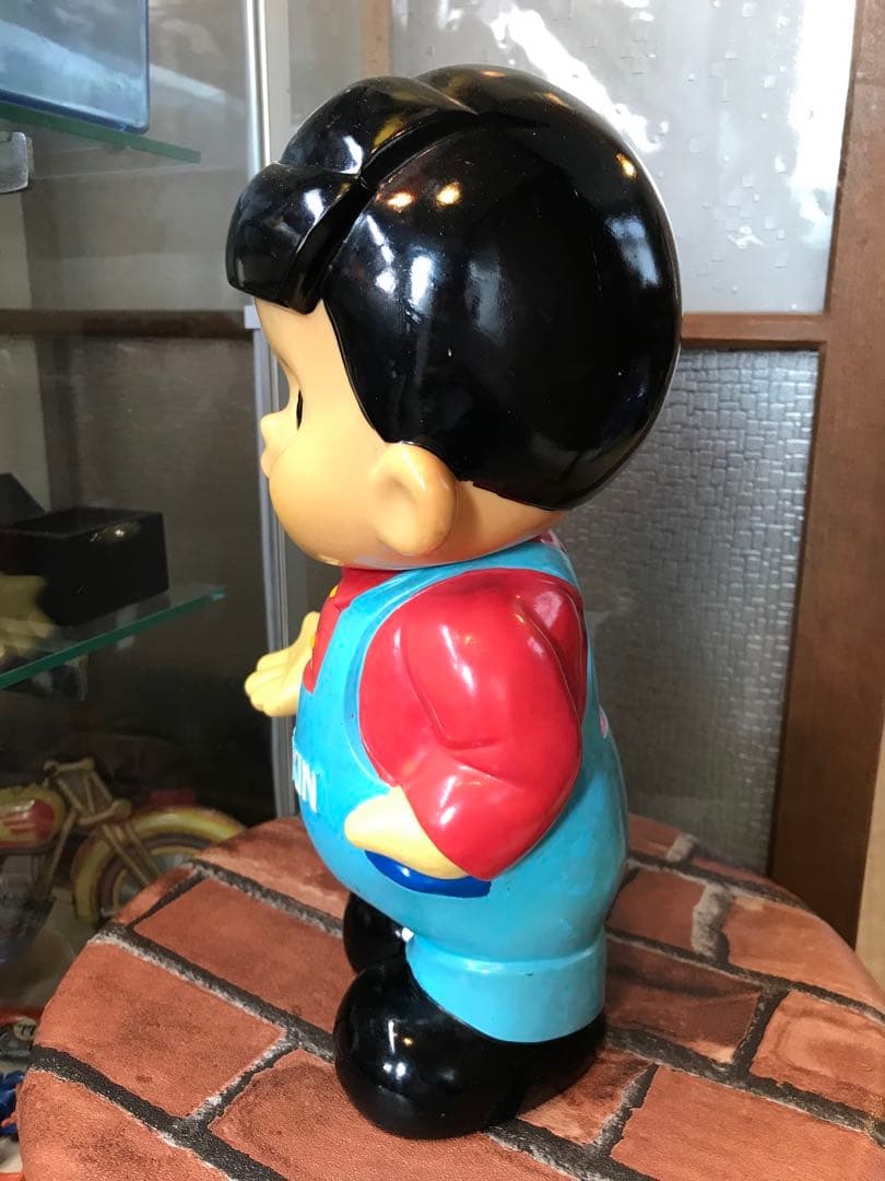 昭和 レトロ 信ちゃん カウンター ソフビ 置物 店頭用 信用金庫 レトロ雑貨