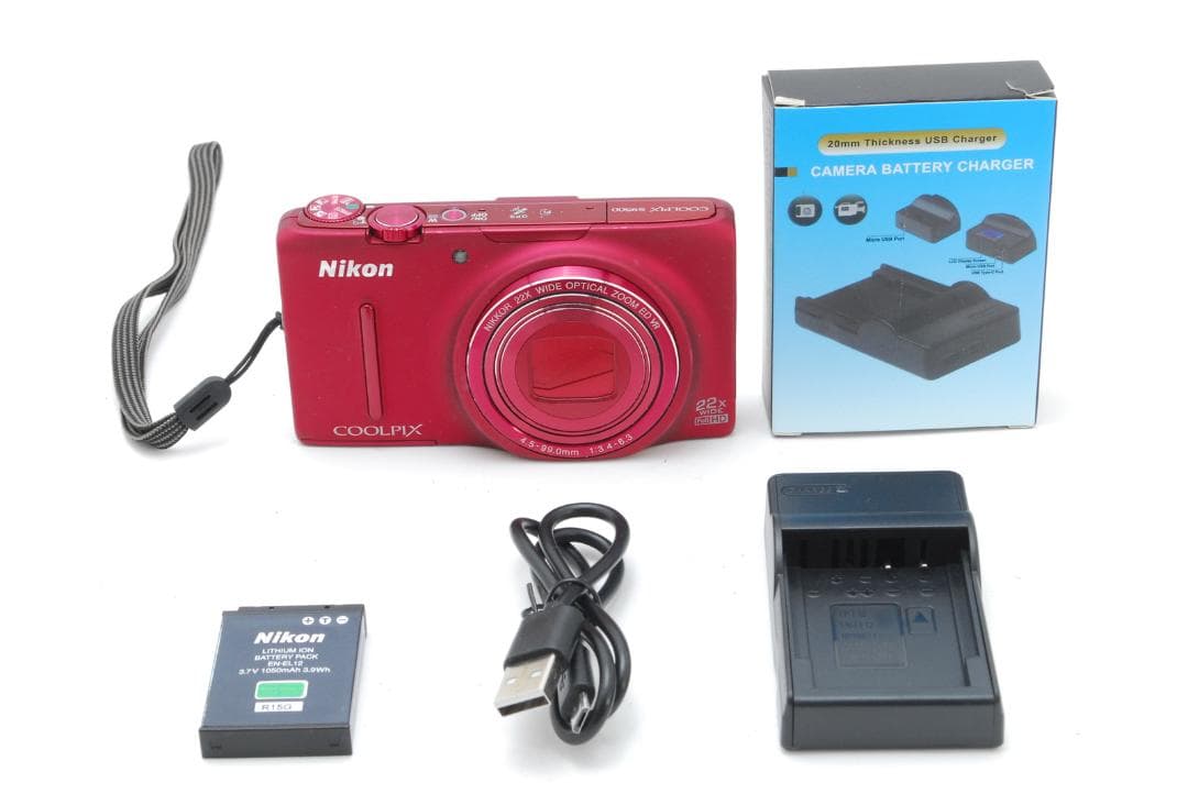 Nikon COOLPIX s9500 赤 コンパクトデジタルカメラ 動作確認済