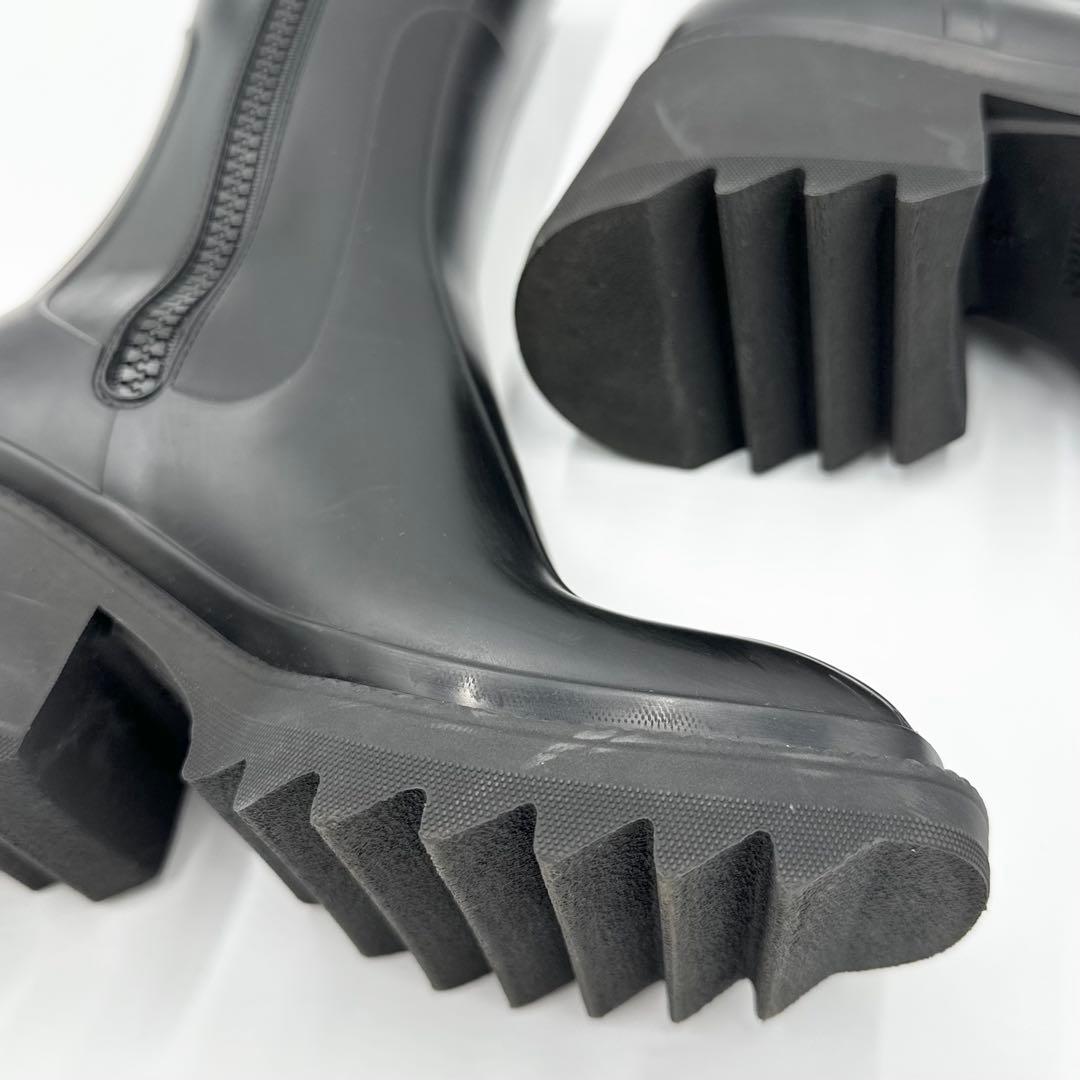 Chloe BETTY レインブーツ サイドジップ ラバーソール 黒 35