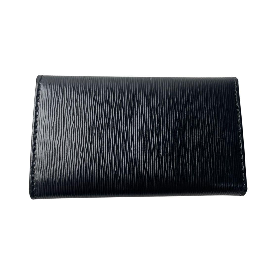 美品 プラダ PRADA 4連 キーケース 三角ロゴプレート ブラック