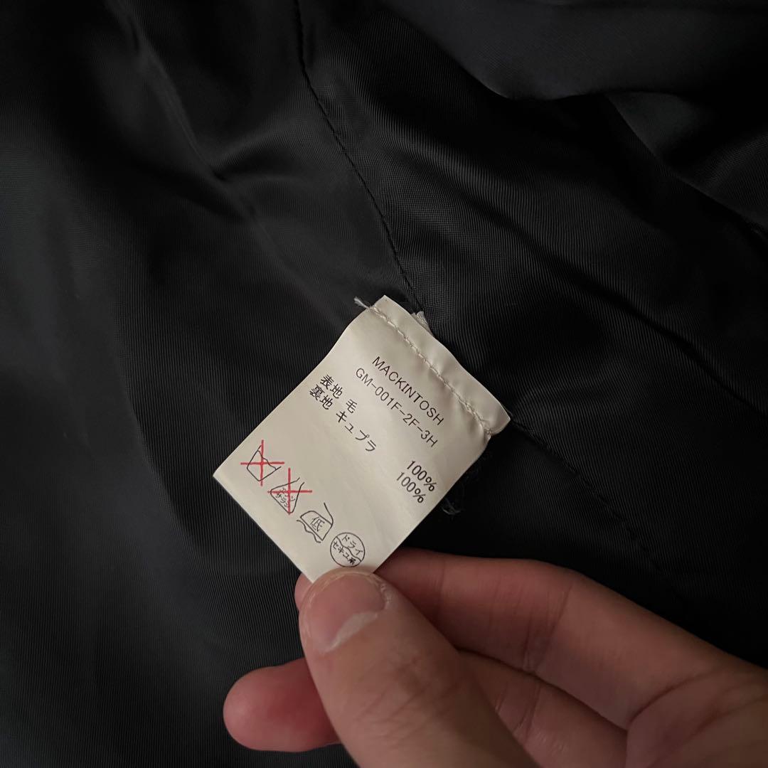 マッキントッシュ ダンケルド ステンカラーコート ウール 44 2XL ネイビー