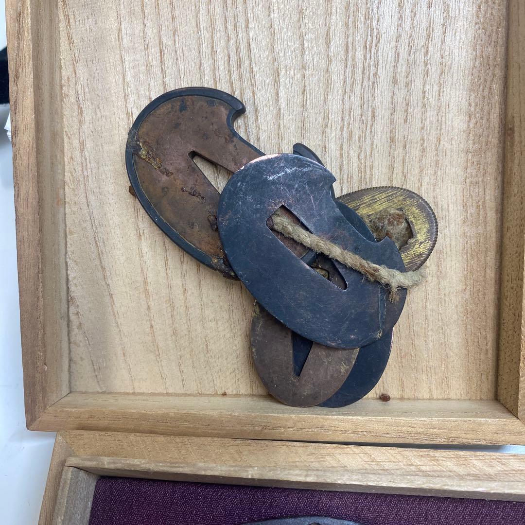 年代不明　鍔3個セット他　桐箱入り