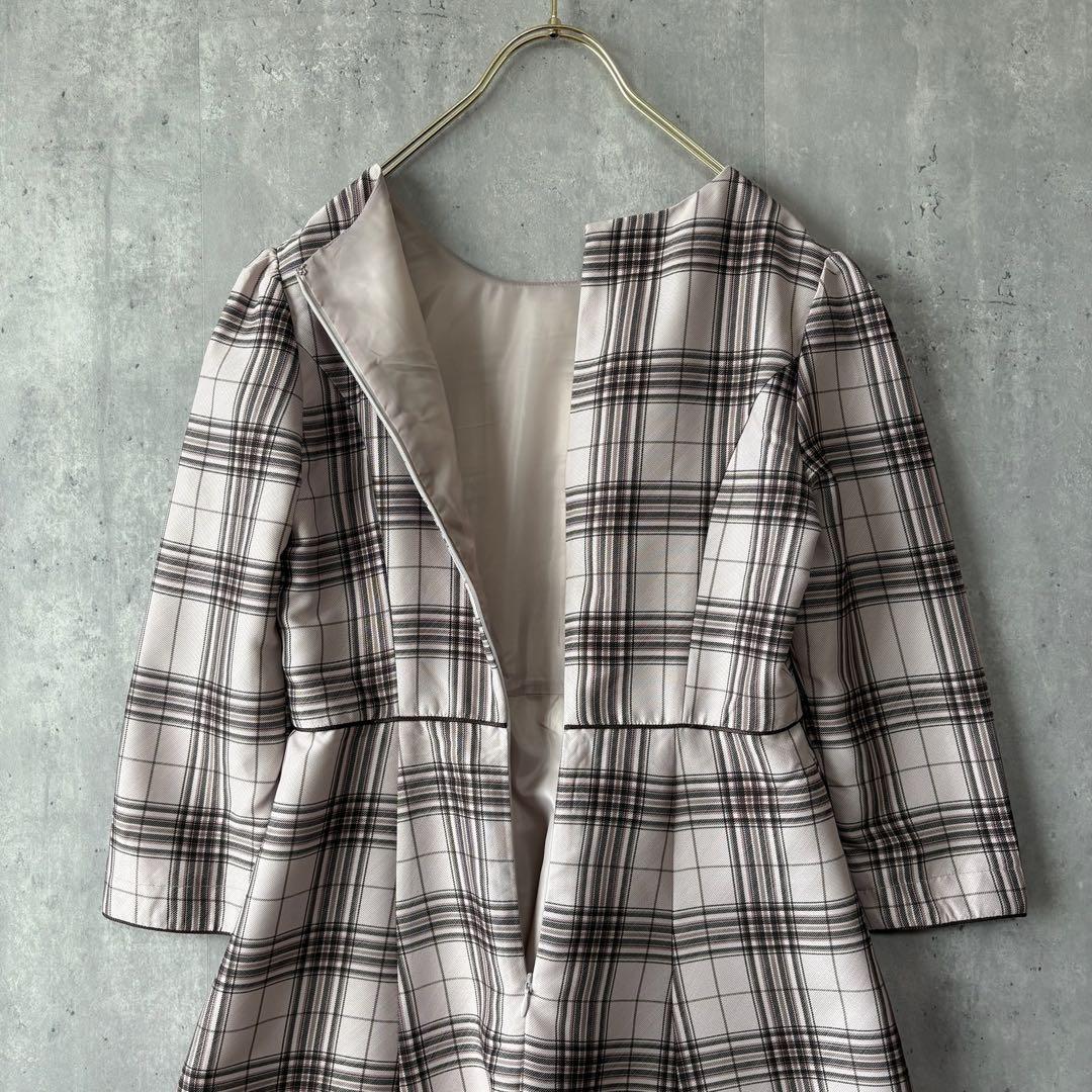 新品✨LAISSE PASSÉ チェックフレアーワンピース　36 レッセパッセ