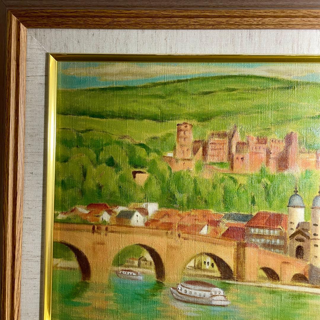 ◇油彩画 【小坂健三】『古城（ハイデンベルグ）』 F4号 元太平洋美術